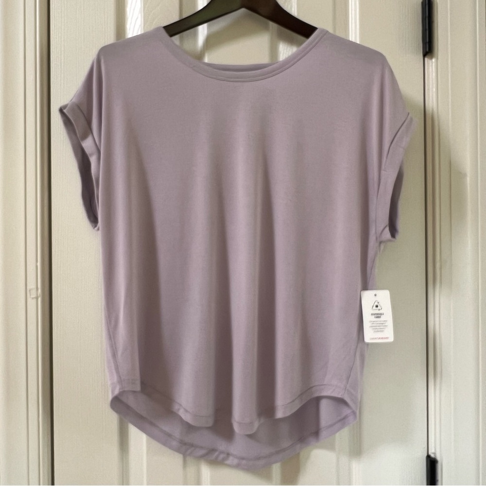 Lucky Brand Sandwash Dolman Round Hem T-Shirt Thistle Lavender NWT Size Small